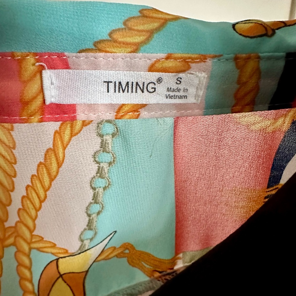 Timing Multicolor Nautical Button Down Shirt - image 2